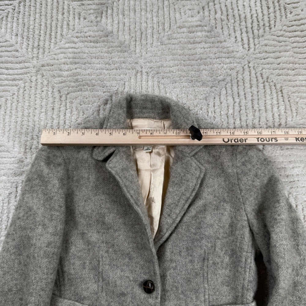 Banana Republic Wool Blazer Womens 4 Grey Tailored Preppy Old Money Vintage Y2K - Picture 6 of 16